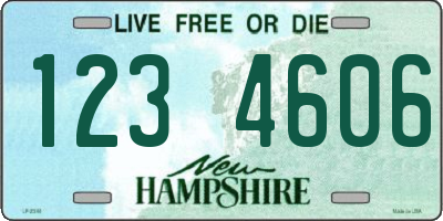 NH license plate 1234606