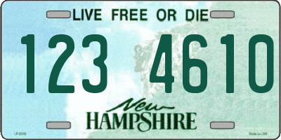 NH license plate 1234610