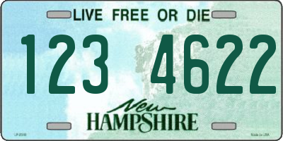 NH license plate 1234622