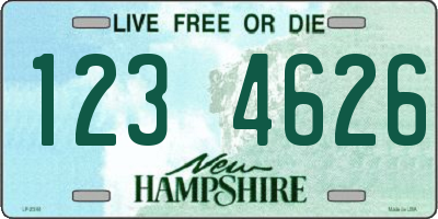 NH license plate 1234626