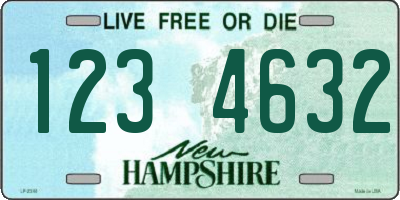 NH license plate 1234632