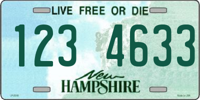 NH license plate 1234633