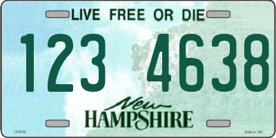 NH license plate 1234638