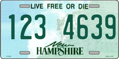 NH license plate 1234639