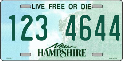NH license plate 1234644