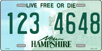NH license plate 1234648