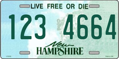 NH license plate 1234664
