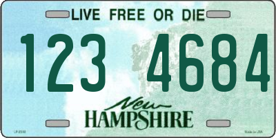 NH license plate 1234684
