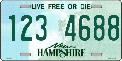 NH license plate 1234688