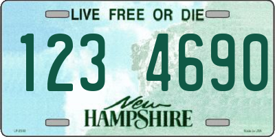NH license plate 1234690