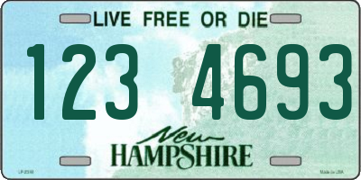 NH license plate 1234693
