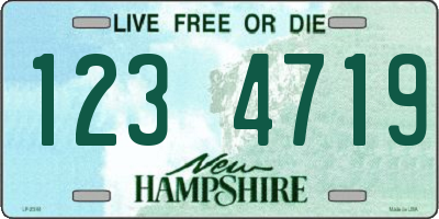 NH license plate 1234719