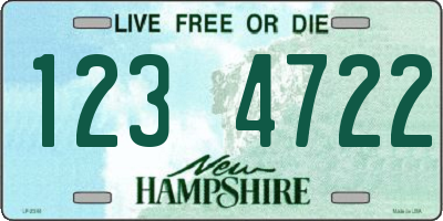 NH license plate 1234722