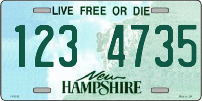 NH license plate 1234735
