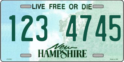 NH license plate 1234745