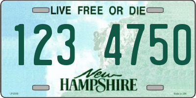 NH license plate 1234750