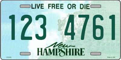 NH license plate 1234761