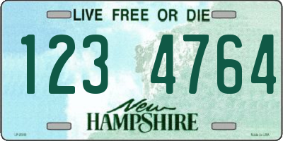 NH license plate 1234764