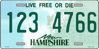 NH license plate 1234766