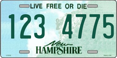 NH license plate 1234775