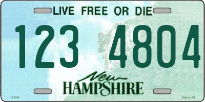 NH license plate 1234804