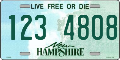 NH license plate 1234808