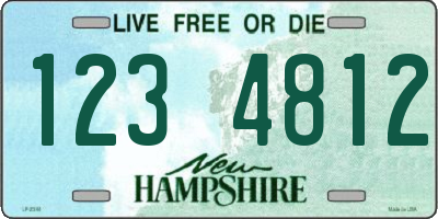 NH license plate 1234812