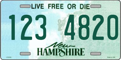 NH license plate 1234820