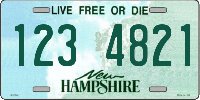 NH license plate 1234821