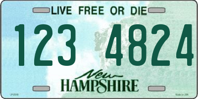 NH license plate 1234824