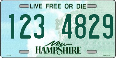 NH license plate 1234829