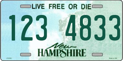 NH license plate 1234833