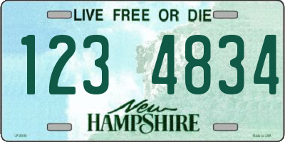 NH license plate 1234834