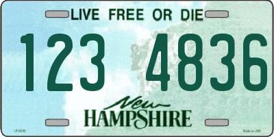 NH license plate 1234836