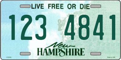 NH license plate 1234841