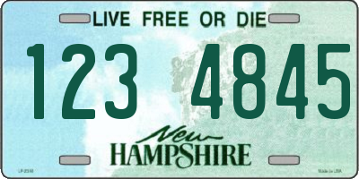 NH license plate 1234845