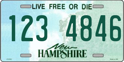 NH license plate 1234846