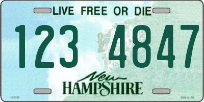 NH license plate 1234847