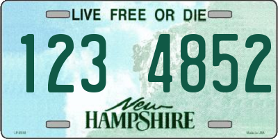 NH license plate 1234852