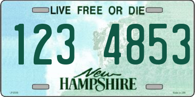 NH license plate 1234853
