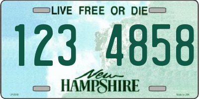 NH license plate 1234858