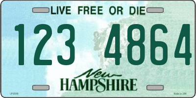 NH license plate 1234864