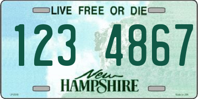 NH license plate 1234867