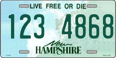 NH license plate 1234868