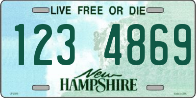 NH license plate 1234869
