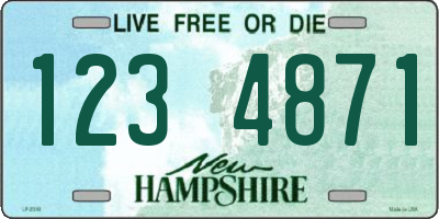 NH license plate 1234871