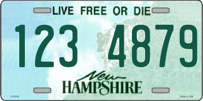 NH license plate 1234879