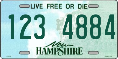 NH license plate 1234884