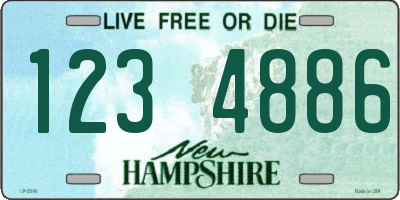 NH license plate 1234886