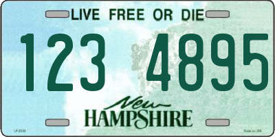 NH license plate 1234895
